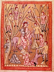 Jézus diadalmas bevonulása Jeruzsálembe (miniatúra, 1085 körül)