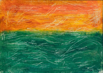 Narancssárga-zöld horizont