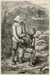 Christian és Faithful csatlakozik a The Pilgrims Progress From This World, To That What Is To Come társaságához, John Bunyan (1628-1688) Illusztráció: Thomas Dalziel (1823-1906) A Faithful segít a lendületben