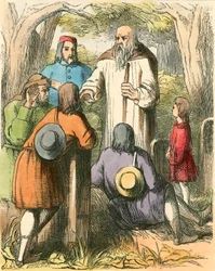 Dick Whittington a falusiakat hallgatja