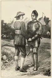 Reménykedő és keresztény a The Pilgrims Progress From This World, To What Is To Come című filmből John Bunyan (1628-1688) Illusztráció: Thomas Dalziel (1823-1906) Reménykedő Vanity városából csatlakozik a C-hez
