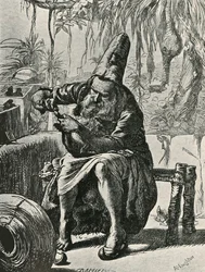 A dervis kitépi a szőrszálakat a macska farkából, 1906.
