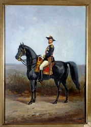 Georges Boulanger tábornok (1837-1891), politikus lovas portréja Daniel Alexander Williamson (1822-1903) festménye 19. század V. 0,36 x 0,25 m Párizs, Musee Carnavalet