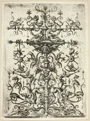 Arabeszkekkel díszített dísz, 1526/30, nyomtatva 1684