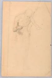 Rajz, Álló szakállas férfi, 1852