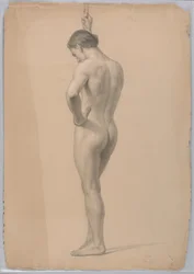 Rajz, Álló férfiakt, 1866 novembere