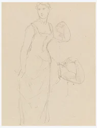 Rajz, Vázlat Bella Worsham portréjához, 1878