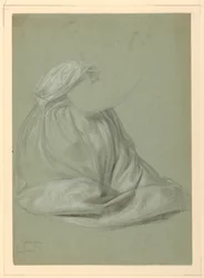 Rajz, Tanulmány az "A Magdalen"-hez, D, 1852. november 19.