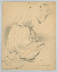 Rajz, tanulmány a "Communio of t"-hez, 1846