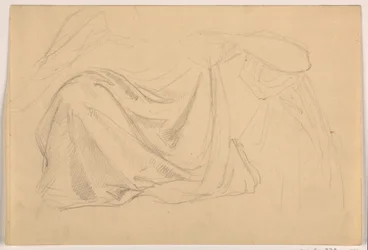 Rajz, tanulmány az "Igazságosság és béke:", Drapéria, 1878-86