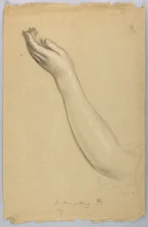 Rajz, Tanulmány a "Jótékonysági lecke" számára, 1850