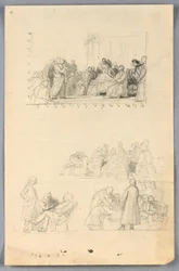 Rajz, tanulmány a "Tudományos csoporthoz", 1858