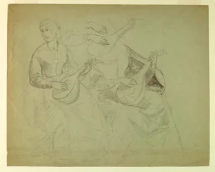 Rajz, Tanulmány a "Tiziano bemutatóhoz", 1871-72
