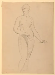 Női akt, Stúdió Mrs. Henry Schieffelin portréjához