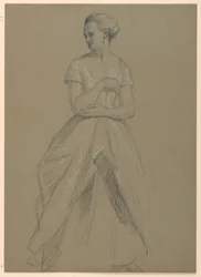 Mrs. Bingham tanulmánya a "The Republican Court" számára (Lady Washington fogadásának napja)