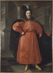 Jean II. Casimir Vasa, Lengyelország királya és Litvánia nagyhercege – II. János Kázmér Vasa (1609-1672), lengyel király portréja, Schultz, Daniel, az ifjabb (1615-1683). Olajfestmény. Mérete: 210x154 cm. Nemzeti Múzeum Stockholm