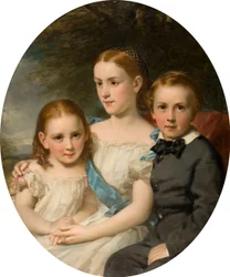 William Neish gyermekei, 1862 körül (olaj, vászon)
