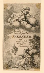 Címlap a "Königl: Grosbrit [anian] genealogical calendar for the 1781 year Lauenberg by J.G. Berenberg"