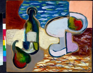 "Csendélet körtével" (Csendélet körtével) Vladimir Baranov-Rossine (Baranov Rossine) festménye (1888-1942) 1927 körül Méret 28x35 cm Magángyűjtemény