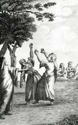 Táncoló lányok Egyiptomban, Niebuhrs utazásaiból Arábián és más keleti országokon át, 1792
