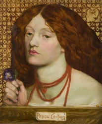 Szívek Királynője (Szívek Királynője) (Reine de coeur) – Dante Gabriel Rossetti (1828-1882). Olajfestmény
