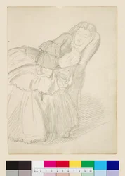 Ruth Herbert alvó tanulmánya, 1858-1859 körül (ceruza)