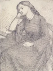 Elizabeth Siddal portréja, ülő, 1840-es évek