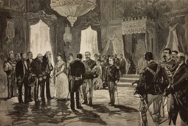 Prince of Naples, Alfonso Maria Giuseppe Alberto of Bourbon-Two Sicilies in sub-lieutenant uniform, at New Year
