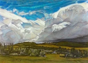 Unsettled Sky, 2018 (ceruza, papír)