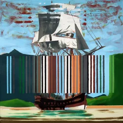 Bark Endeavour, 2019 (acillal vászonra)
