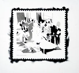 Pán ünnepe (bélyegtanulmány), 2019 (tinta, papír)