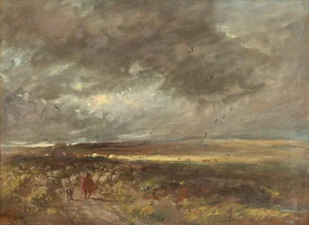 Moorland táj: pásztor és birka, 1810.