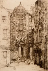 Strathmartine szállás, XX. század (rézkarc)