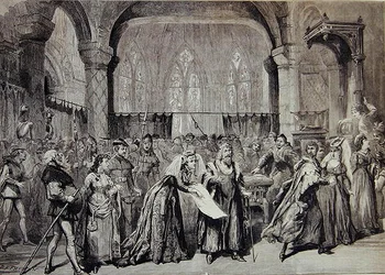 Jelenet a „Canterbury zarándokok” című művéből, Charles Villiers Stanford