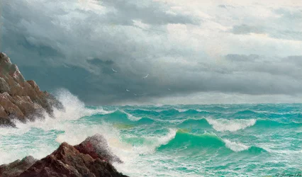 Fistral-öböl, Cornwall, 1885