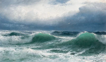 Viharos tenger áttetsző hullámtörőkkel, 1894