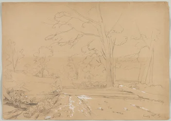 Tájkép Man Fishinggel, Conway, New Hampshire, 1851.