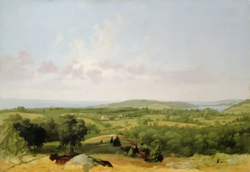 Kilátás a Narragansett-öbölre, Warwick közelében, Rhode Islanden