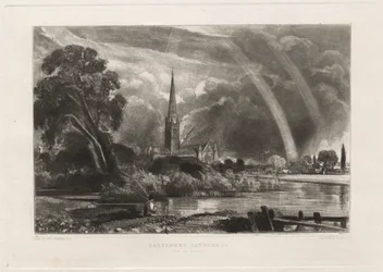 Salisbury katedrális a Meadowsról (kis tányér)