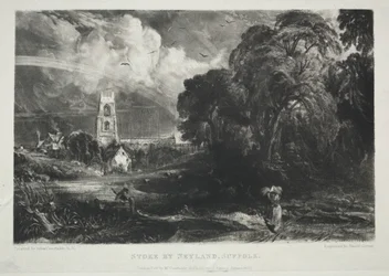 Különféle tájtárgyak, jellemző angol tájképek a John Constable által festett képekből, R.A.: Stoke by Neyland, Suffolk