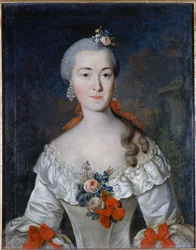 Maria Ivanovna Tatiscseva (született Mamonova) (1730-1794) portréja - David Lueders (Luders) (1710-1759) festménye, Olaj, vászon 1759 Állami Tretyakov Galéria, Moszkva 70x56