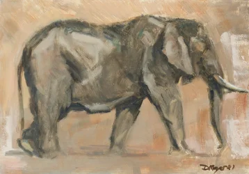 Bika elefánt, 2019 (olaj, tábla)