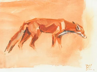 Red Fox, 2022 (olaj, vászon)