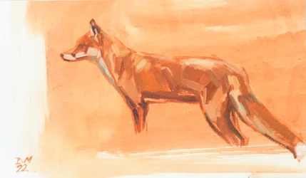 Red Fox, 2022 (olaj, vászon)