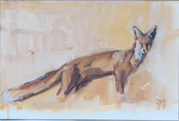 Red Fox, 2022 (olaj, vászon)
