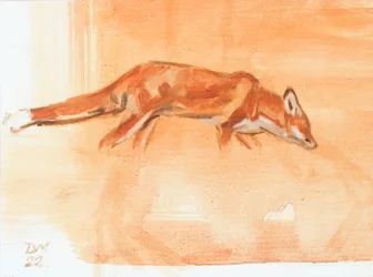 Red Fox, 2022 (olaj, vászon)