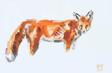 Red Fox, 2022 (olaj, vászon)