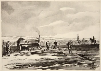A Somme-on: Sár, illusztráció a Country Life Ltd. által kiadott "The Western Front" című kötetből.