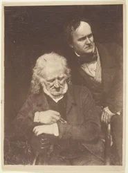 Két férfi portréja, John Henning és Alexander Handyside Ritchie, c. 1845, nyomtatott 18901900. Alkotók: David Octavius Hill, Robert Adamson, Hill & Adamson.