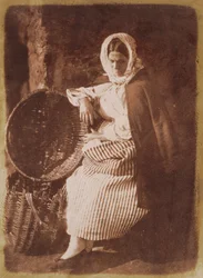 Mrs Hall, Newhaven, 1843-47 (sópapír nyomat kalotípus negatívról) (lásd még: 224278, 224279)